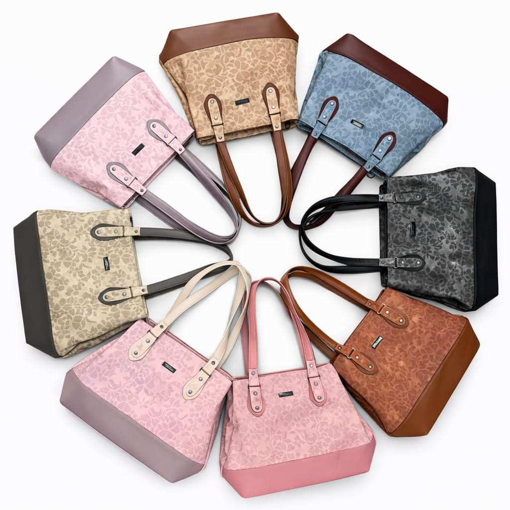 Beige Patterned Ladies Shoulder Bag