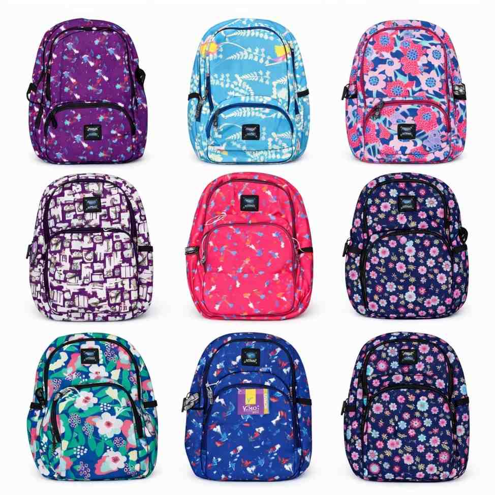 Black Lion Pattern College Backpack