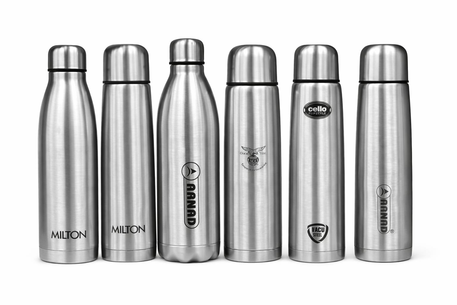 Branded Silver Stainless Steel Water Bottle in Gift Box