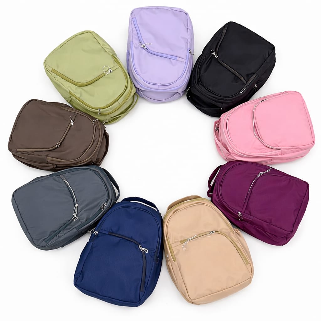 Grey Star Pattern College Backpack