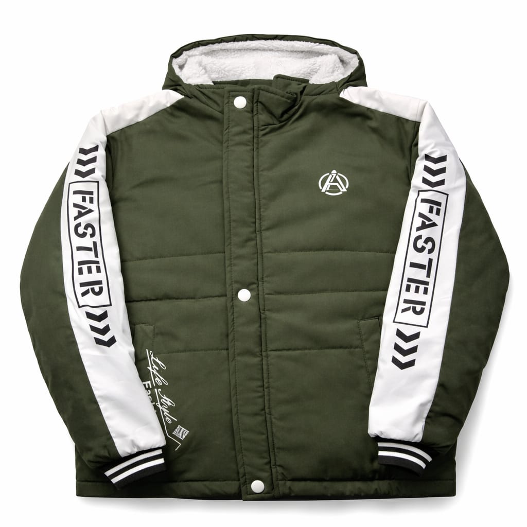 Olive Green Biker Rain Jacket