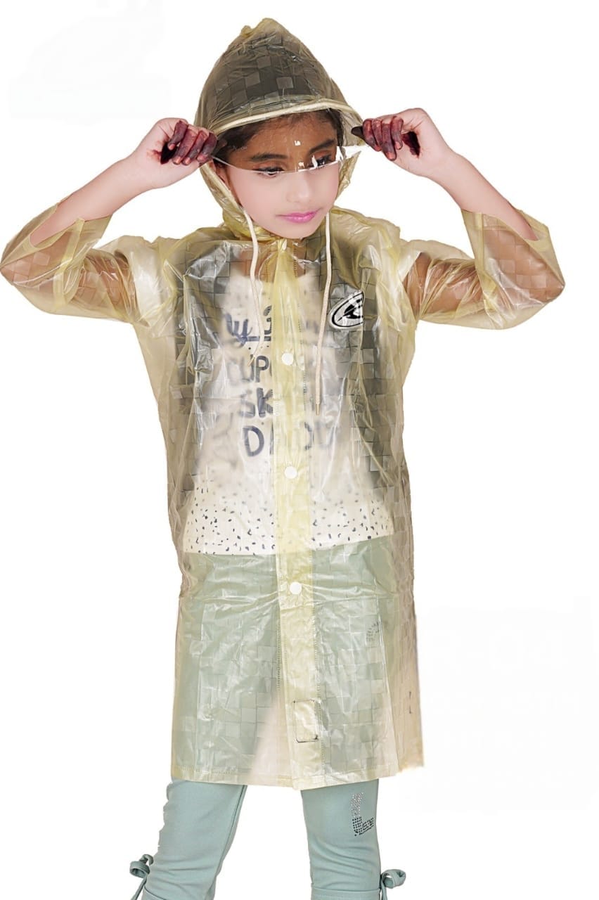Yellow Colour Children Rain Coat